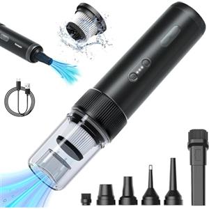 EVARY Aspirapolvere Auto, 21000PA Aspirabriciole Senza Fili, Mini Aspiratore Portatile & Potente Con Multifunzione, Piccolo Aspira Briciole Con luce LED per Casa, Ufficio, Campeggio