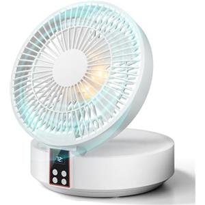 XUEYUWEN Ventilatore da Tavolo, da Scrivania con Telecomando, Silenzioso e Potente, Ventilatore Ricaricabile USB con 3 Velocità Oscillazione Ciclica, Ventilatore Portatile per Ufficio,Viaggi,Casa