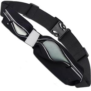 CharmChic Marsupio Running, Porta Oggetti Running, Marsupio da Corsa Impermeabile per Uomo e Donna,per Corsa, Jogging - marsupio running Cintura Palestra - per Tutti Cellulare (Nero)