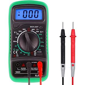 DIFCUL tester digitale,multimetro digitale, multimetro digitale professionale,tester elettricista voltmetro, multimetro con Display LCD Retroilluminato Elettrico per Tensione e Corrente AC DC