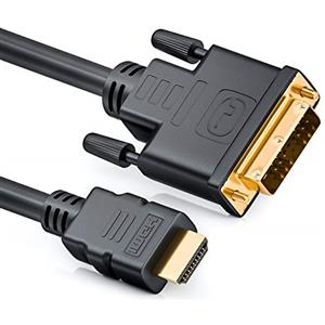 deleyCON 3,0m Cavo da HDMI a DVI DVI-D DVI-I Alta Velocità 3D Ready Cavo Adattatore TV Monitor 1080p FULL HD HDTV 3D Portatile - Nero