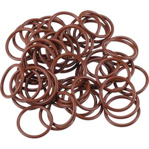 A ABSOPRO Guarnizione anello O, 13mm ID x 2mm CS per auto, camion, SUV, rimorchi, guarnizioni anello O di ricambio per rubinetteria automobilistica marrone, 50 pezzi