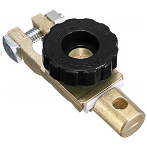 Spurtar Stacca Batteria 12 V o 24 V Interruttore per Disconnessione Della, Morsetti Batteria Auto Isolatore Con Manopola Verde per Auto Barca Camion Veicoli Trattore, Manopola Nera