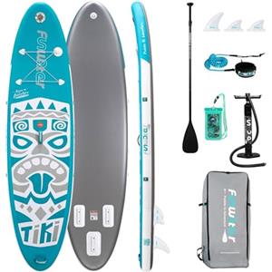 FunWater SUP Gonfiabile Stand Up Paddle Board Tavole da SUP Gonfiabili Adulti Tavola da Surf con Accessori Pompa a Mano,Pagaia,3 Pinne