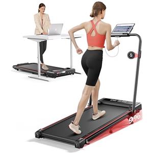 Toputure Tapis Roulant Elettrico Pieghevole 12 km/h, 4 in 1 Tapis Roulant con Inclinazione, App, Telecomando e Doppio Display LED, Design Salvaspazio per Casa e Ufficio, Nessuna Installazione Richiesta