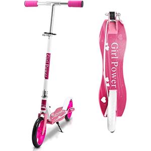 Sonnewelt Monopattino per bambini, con ruote Big Wheel, altezza regolabile e scooter per adulti, con portata fino a 100 kg, colore rosa