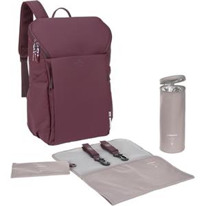 LÄSSIG Zaino fasciatoio con fasciatoio, aggancio per carrozzina e portabiberon/GRE Slender Up Backpack deep red