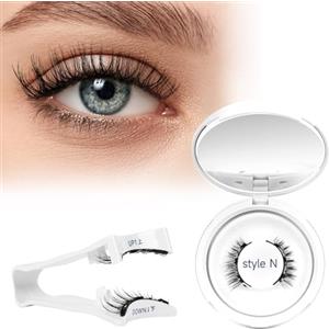 Higu clace Magnetische Wimpern,Magnet Wimpern Ohne Eyeliner,Magnetische Wimpern mit Applikator,Wimpern Magnetisch Natürlicher Look,Kein Kleber erforderlich Wimpern Magnetic(SET-2N)