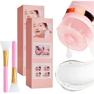 Shangmeishidai 2 Pezzi Collagen Night Wrapping Mask, Collagen Overnight Wrapping Peel Off Facial Mask, Collagen Wrapping Mask
