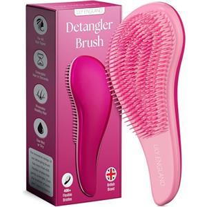 Lily England Migliore Spazzola Districante - Spazzola Scioglinodi per Capelli Bagnati, Asciutti, Sottili, Folti e per i Più Piccoli - Tutti i tipi di Capelli (Rosa, 1 Pack)
