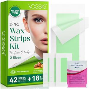 skin tag removal Strisce Depilatorie Viso, depilazione facciale per donne, strisce per ceretta per viso, corpo, braccia, gambe, petto, schiena, bikini, 60 strisce ceretta e 4 salviette Wax Strips for Hair Removal