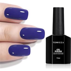 TOMICCA Smalto UV blu, 15 ml, smalto per unghie in gel UV, rosa, per principianti, fai da te, gel per nail art, manicure, salone