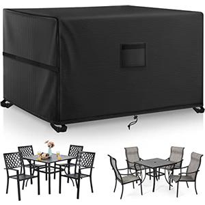 Kovshuiwe 125x63x74cm Copertura per Mobili da Giardino,Copertura Tavolo Esterno,Copertura Mobili Giardino,Impermeabile Copri Tavolo Copridivano Oxford 420D per Coperture per Arredo Esterno,Anti-UV