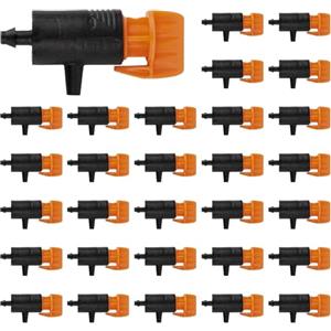 Hydrogarden Irrigazione Sprinkler Head, 1/4'' Regolabile Micro Kits Irrigatori Emettitore Sistema di Irrigazione a Goccia per Giardino 60 Pezzi