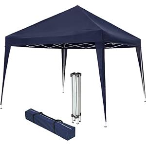 tectake® Gazebo da Giardino Regolabile, Padiglione Gazebo Esterno Resistente con Telaio in Acciaio, Gazebo da Esterno, Gazebo Impermeabile, Resistente ai Raggi UV, 300 x 300 x 255 cm - Blu