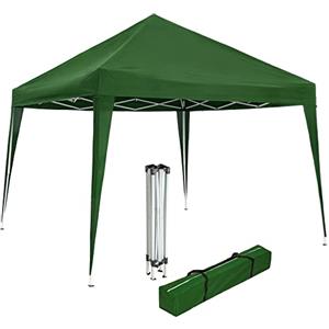 tectake® Gazebo da Giardino Regolabile, Padiglione Gazebo Esterno Resistente con Telaio in Acciaio, Gazebo da Esterno, Gazebo Impermeabile, Resistente ai Raggi UV, 300 x 300 x 255 cm - Verde