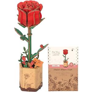 ROBOTIME Fiori Secchi Decorativi, Puzzle 3D in Legno, Modellismo da Costruire Adulti, Regali Compleanno Donna San Valentino, Decorazione per la Casa, TW042