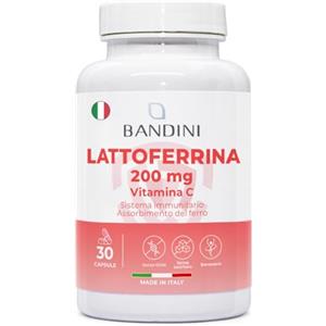 Bandini® LATTOFERRINA 200 Immuno - 200mg di Lactoferrina per CAPSULA (30 capsule) - Integratore Alimentare ad Alto Dosaggio con Vitamina C - Antiossidante Naturale per Sostegno al Sistema Immunitario
