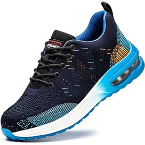 Rona Shoes Scarpe Antinfortunistiche Scarpe da Lavoro Antinfortunistiche Comode Leggere Comode Uomo Donna Alpha Blue EU 40