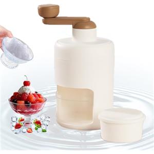 Shyllin Tritaghiaccio,Ice Slush Machine，Macchina per Rasoio per Ghiaccio con Neve，Slush Machine，Ottimo per Frullati e Ghiaccio Tritato - Senza BPA (Bianco)