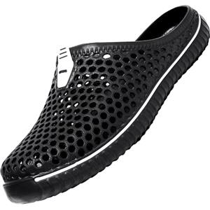 SAGUARO Uomo Donna Spiaggia Traspirante Pantofole Leggero Flessibile Estate Sandali Anti-scivoloso Unisex Clogs Piscina Slippers 44EU Nero