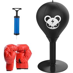 MEYAGOT Sacco da boxe da scrivania antistress Punching ball con ventosa Pungiball da tavolo per adulti e bambini Gadget da scrivania per alleviare lo stress Punching ball da scrivania