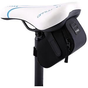 Lazimin Borsa da Bici, Sella Posteriore della Bici Borsa da Ciclismo Portabici Borsa da Sella sotto la Bici per Mountain Bici da Strada(Black)