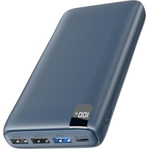 Hiluckey Batteria Esterna 27000mah Power Bank - Hiluckey Caricatore Portatile con Display Digitale LED 22.5W Ricarica Rapida PD USB C Powerbank con 4 Uscita per Smartphones Tablet