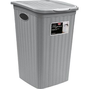 STEFANPLAST - Portabiancheria Grigio Linea Elegance 50 Litri - h54,5x38x37 cm