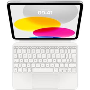 Apple Magic Keyboard Folio: tastiera e custodia per iPad (A16) e iPad (10ª generazione), design in due pezzi con tastiera staccabile e custodia che si aggancia magneticamente, Italiano - Bianca