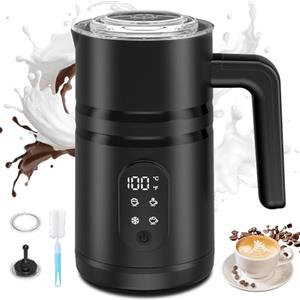 XEEUEX Montalatte Elettrico 5 in 1 - Cappuccinatore Elettrico 350ml con Schiuma Latte, Macchina per Cappuccino Cremoso, Scaldalatte Elettrico per Cioccolata Calda e Caffè, Schiuma latte, Milk Frother