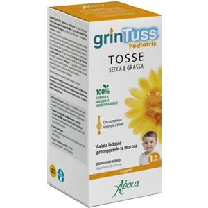 Aboca Grintuss Pediatric Sciroppo 180 g - Trattamento Tosse Secca e Grassa per Bambini a Partire da 1 Anno