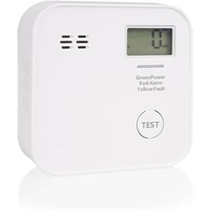 Smartwares Rilevatore di CO - Batteria da 10 anni - Display e indicatore LED - Pulsante di test - FGA-13091
