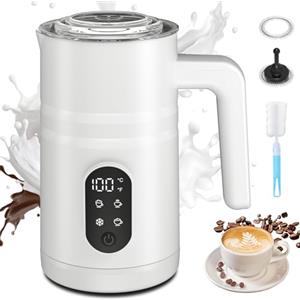 XEEUEX Schiumatore Latte Elettrico 5 in 1 - Macchina per Cappuccino Cremoso, Scaldalatte 350ml con Schiuma Vellutata e Cioccolata Calda, Design Compatto & Antiaderente per Caffè, Matcha e Bevande Vegane