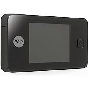 Yale Security Yale Spioncino Elettronico Digitale 45-0500-1432-00-55-01, Nero, Visualizzazione dal Vivo , Telecamera di Alta Qualità, Angolo di Visione 105°,Sostituisce lo Spioncino Meccanico della Porta