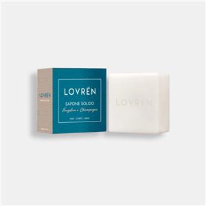 Lovren Dermosapone Solido Fragoline e Champagne - Sapone per Viso, Corpo e Mani, 100g