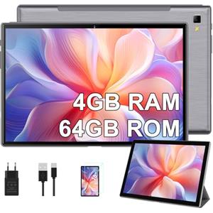 YESTEL Tablet 10 Pollici con 4GB RAM 64GB ROM (Espandibile fino a 1 TB), 5G WIFI, Bluetooth, HD Tablet Android con 5MP+8MP Fotocamera, Octa-Core, Grigio