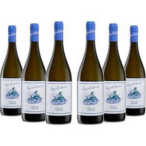 Vigneti Romio Vino Bianco Trebbiano Romagna DOC, Gusto Fresco con Aromi Floreali, 12% Vol, Confezione con 6 Bottiglie da 750 ml