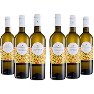 Fatascia' Fatascià Catarratto Pinot Grigio Terre Siciliane IGT, Vino Bianco dal Gusto Morbido e Leggero, Profumo di Frutta Bianca e Note Floreali, Gradazione 13% Vol, Confezione con 6 Bottiglie da 750 ml