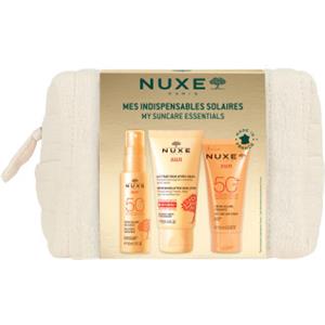 Nuxe Sun Trousse 3 Pezzi: Crema Viso SPF50, Olio Spray SPF50 e Latte Doposole