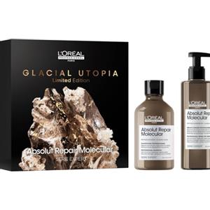 L'Oréal Professionnel Paris L'Oréal Professionnel, Cofanetto Regalo, Shampoo + Balsamo, Per Tutti i Tipi di Capelli Danneggiati, Aiuta a Riparare i Danni e Ripristina la Forza, Absolut Repair Molecular, 300 ml + 250 ml