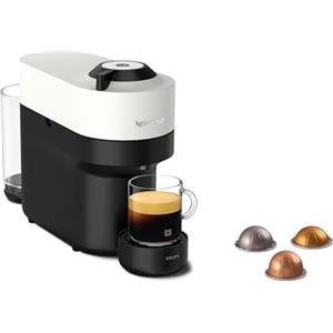 Nespresso Vertuo Pop XN9201K, Macchina caffè di Krups, Coconut White, Sistema Capsule Nespresso Vertuo, Serbatoio acqua 0.56L