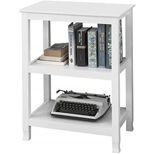 SoBuy Tavolo consolle Consolle bianca Scaffale cucina legno, L60*P40*A80 cm, FSB18-W
