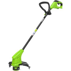 Greenworks 24V Tagliabordi a Batteria per Giardini Piccoli e Medi, Ampiezza di Taglio 25cm, Filo di Nylon da 1,65mm con Autofeed, Batteria 24V 2Ah e Caricabatterie, Garanzia 3 Anni G24LT25K2