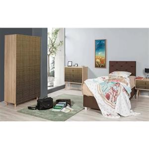 Dmora - Guardaroba 2 ante Atlas, Mobile camera da letto, Cabina armadio portabiti, Armadio appendiabiti, 90x52h192 cm, Quercia