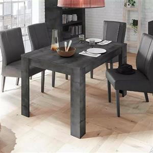 Dmora allungabile Corbara, Consolle con allunghe, Tavolo da Pranzo Multiuso, Ripiano Estensibile da Cucina, Made in Italy, 137x90 h79 cm, Ardesia, Laminato Certificato FSC, Metallo