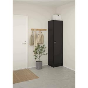 Dmora - Guardaroba Grande Cecile, Mobile Camera da Letto, Cabina Armadio portabiti, Armadio Appendiabiti, 49x47 h200 cm, Nero