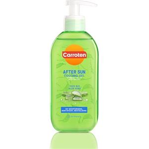 Carroten After Sun Cooling Gel 200 ml - 100% Bio Aloe Vera Gel - Crema Doposole Lenitiva e Idratante per Viso e Corpo - Prolunga l'Abbronzatura, Previene la Desquamazione