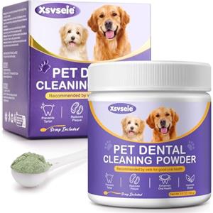 Lxitian Polvere Sciogli Tartaro Cane, Integratore Naturale per Alito Cattivo Cane, Polvere per Pulizia Denti Cane,Naturale ed Estremamente Efficace,Polvere Dentale per Cani Probiotici,Antiplacca e Antitartaro