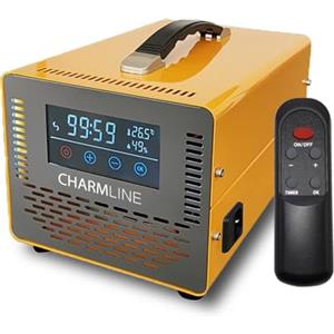 Charmline Intelligente Generatore di Ozono 40000mg/h con Telecomando, Purificatore d'Aria Deodorante per 500㎡, Purificatore Aria Ozono, Ozonizzatore per Ambienti, Camera per Animali, Auto, Arancione